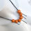 Thumbnail: Crackle Beaded Neckpiece with Chain Swag