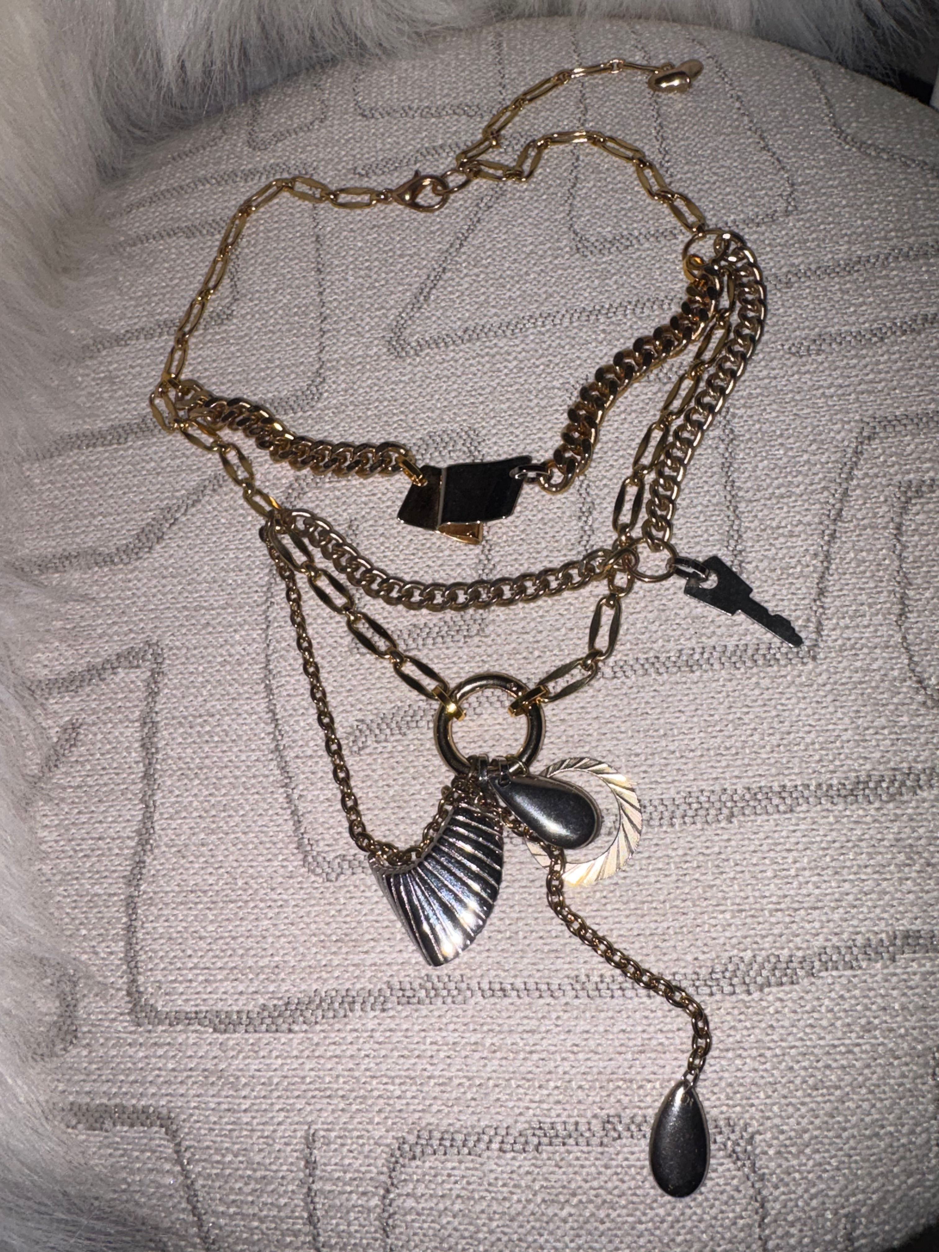 Asymmetrical Geometric Neckpiece