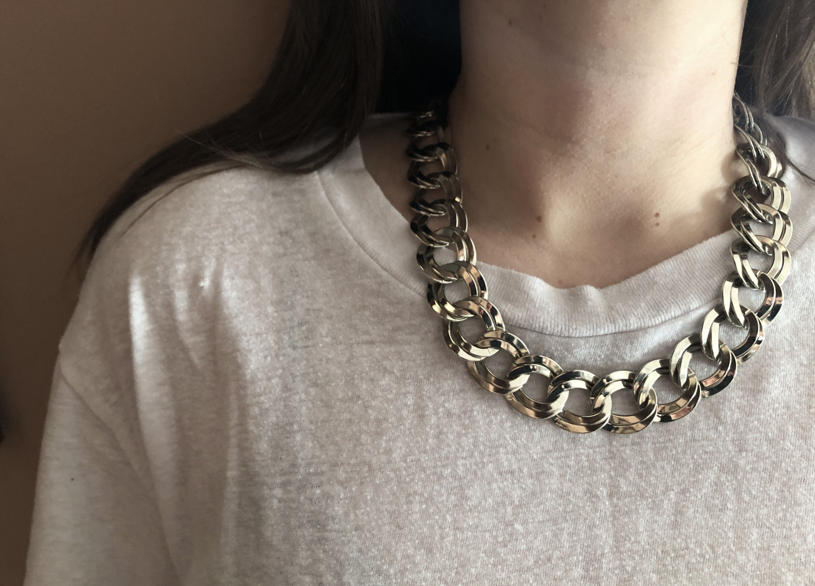 Vintage Silver Chunky-ass Chain Neckpiece