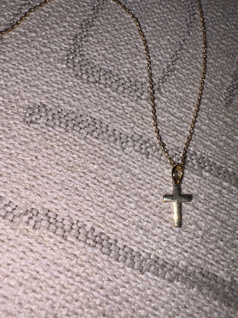 Miniature : 18k Gold Filled Mini Cross Charm Necklace