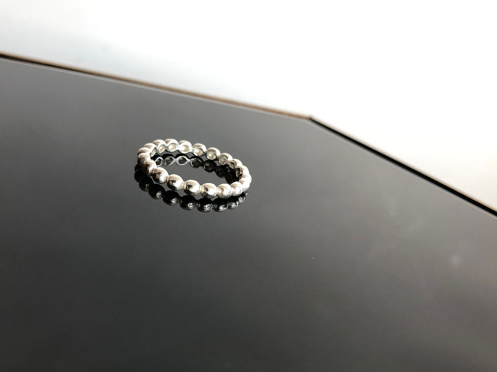 Silver Bead Eternity Band