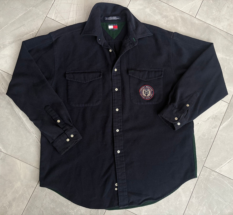 Thumbnail: Vintage Tommy Hilfiger Wool Blend Button Up L