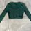 Thumbnail: Vintage Green Ribbed Long Sleeve Crop Top Sz M