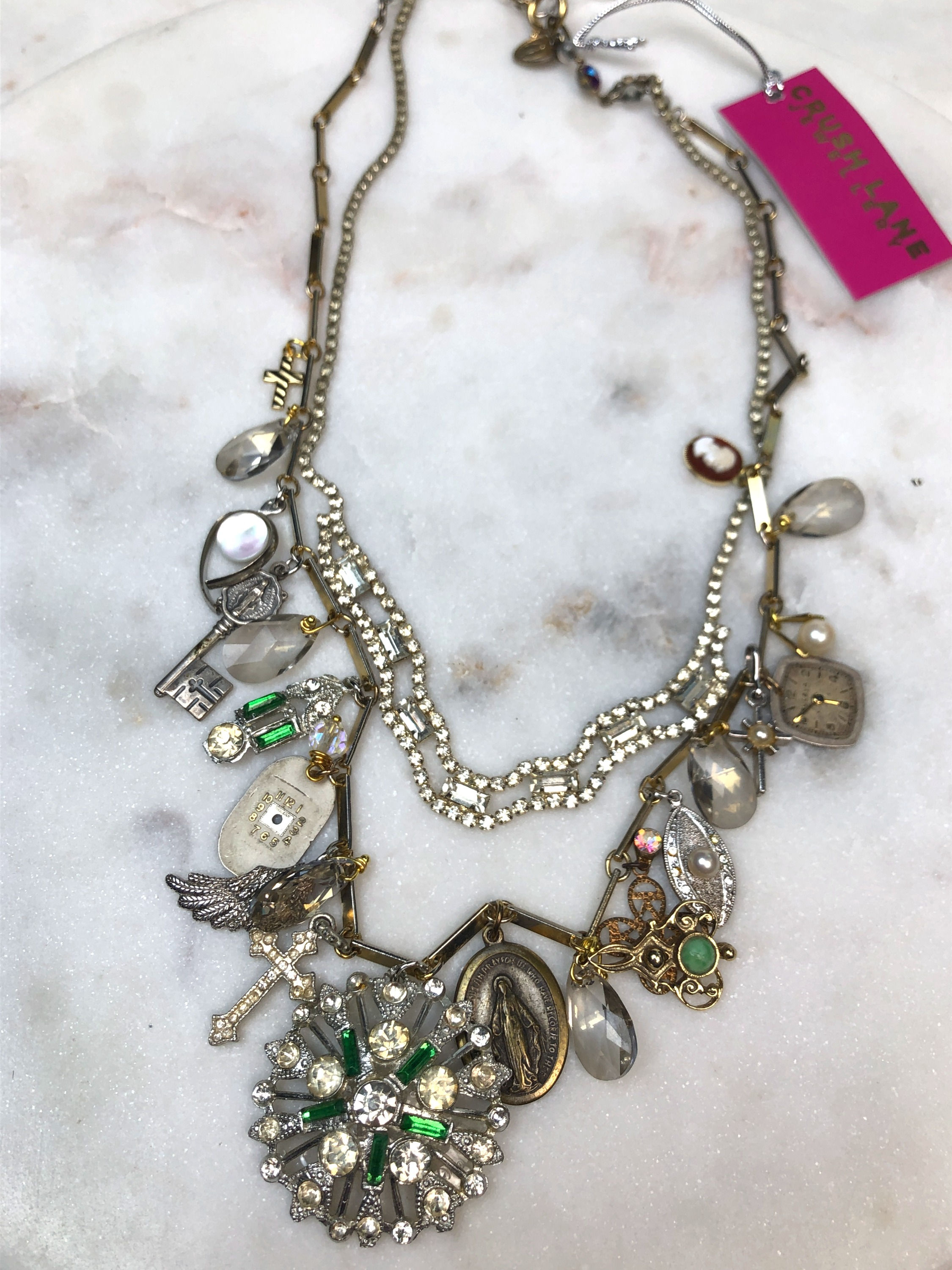 Victoria Emerald Cluster Neckpiece OOAK