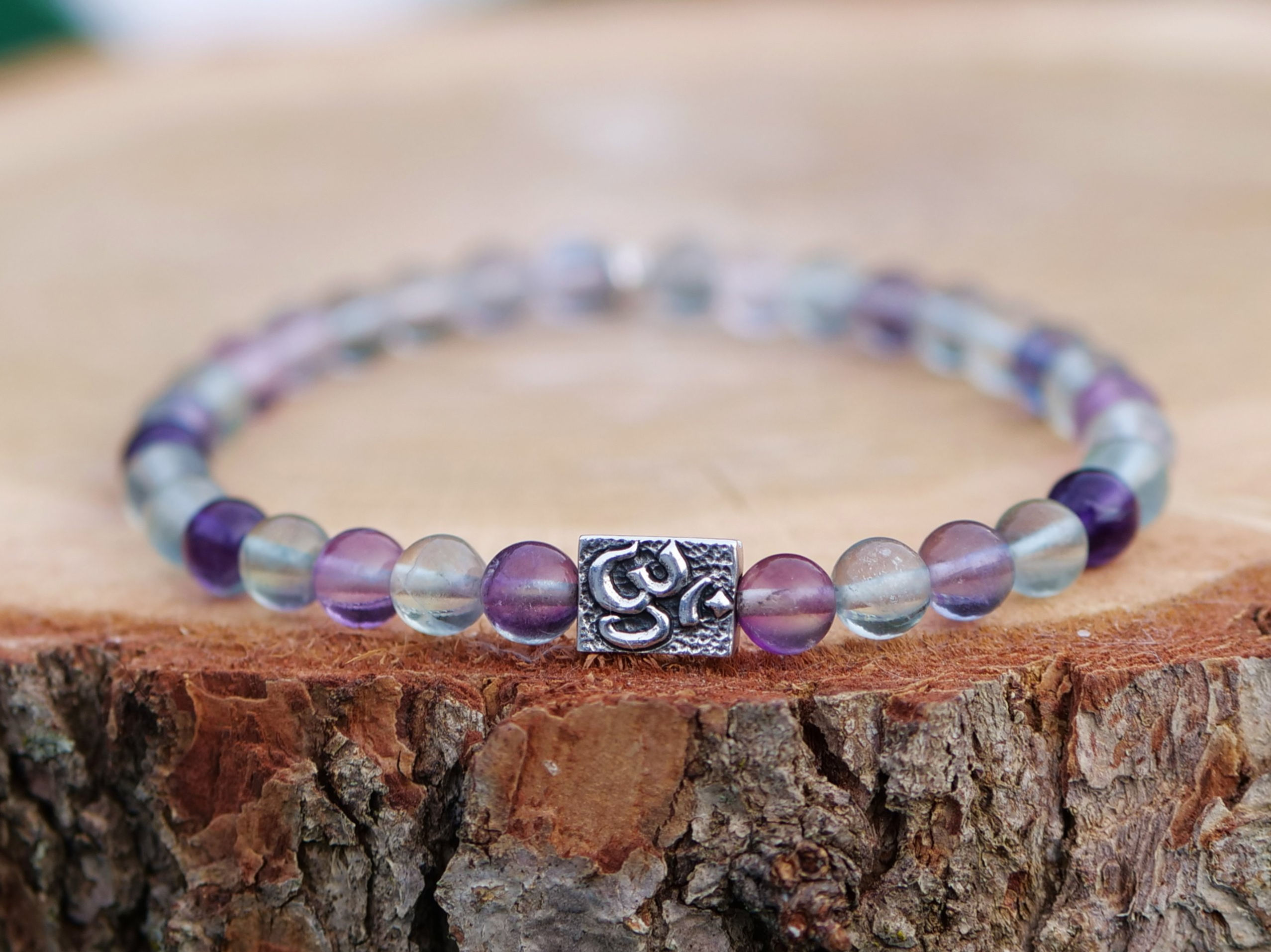 'Om' Fluorite Bracelet