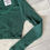 Thumbnail: Vintage Green Ribbed Long Sleeve Crop Top Sz M