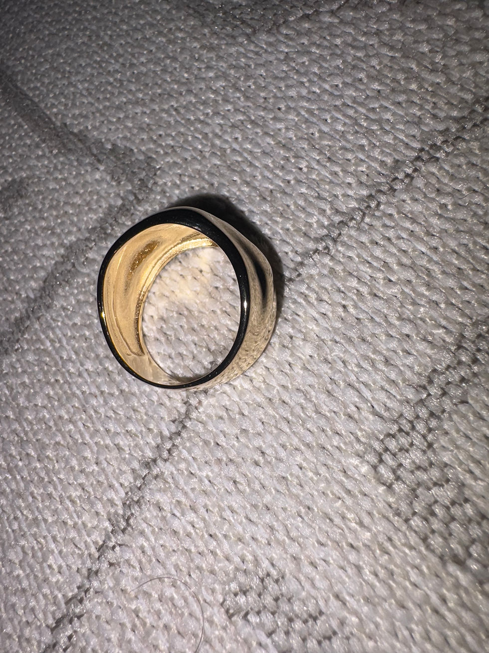 Thumbnail: 18k Gold Filled Wavy Wide Band Ring