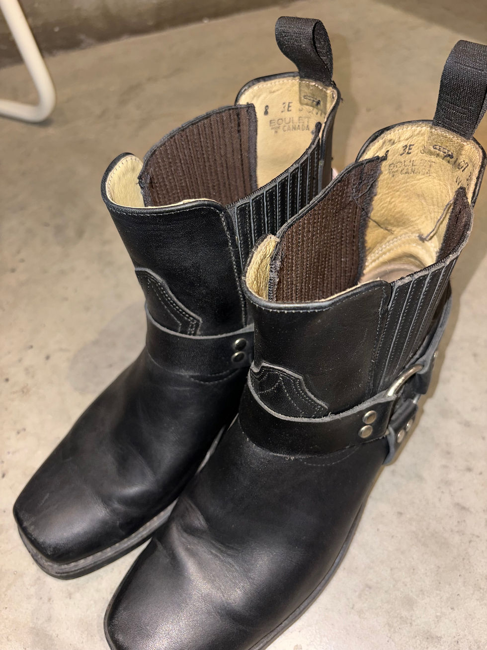 Miniature : Vintage Boulet Black Leather Boots 8