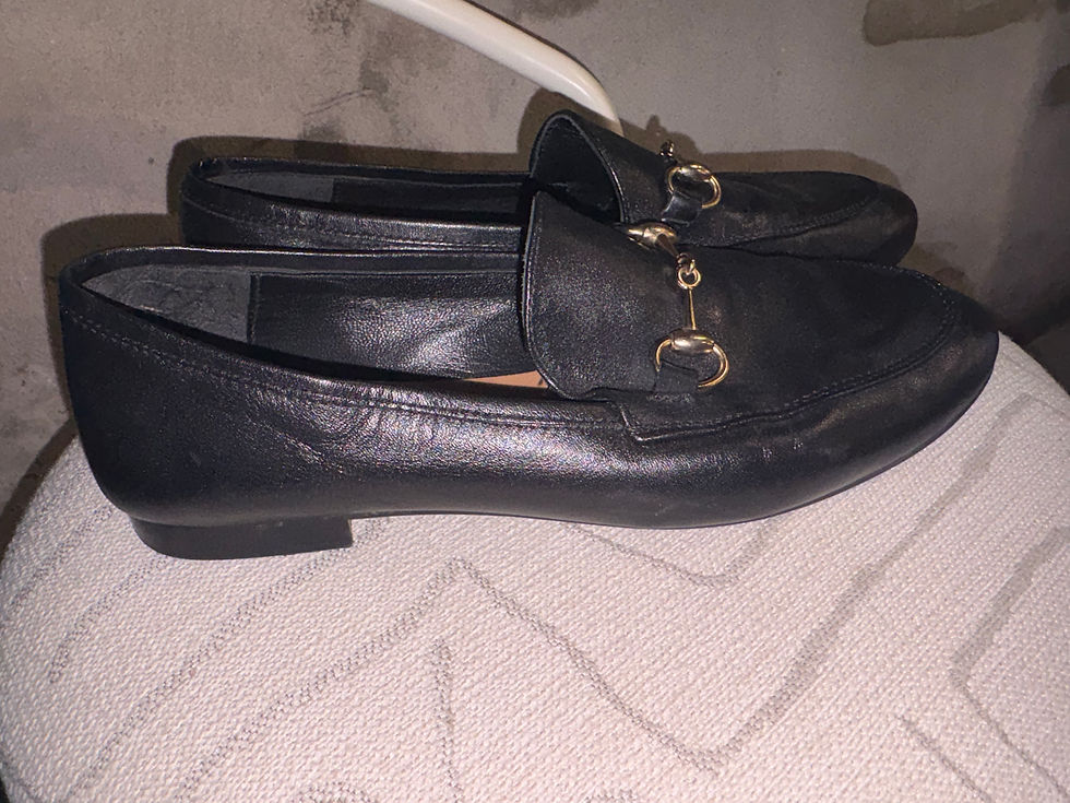 Miniature : Vintage Botticelli Black Leather Loafers with Latch Detail 40