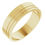 Miniature : Bague rainurée en or 14 carats