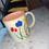 Thumbnail: Vintage Floral Mug with Peach Interior