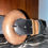 Thumbnail: Vintage Chunky Black and Metallic Genuine Leather Belt 35.5"- 39.5"