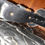 Thumbnail: Vintage Chunky Black and Metallic Genuine Leather Belt 35.5"- 39.5"
