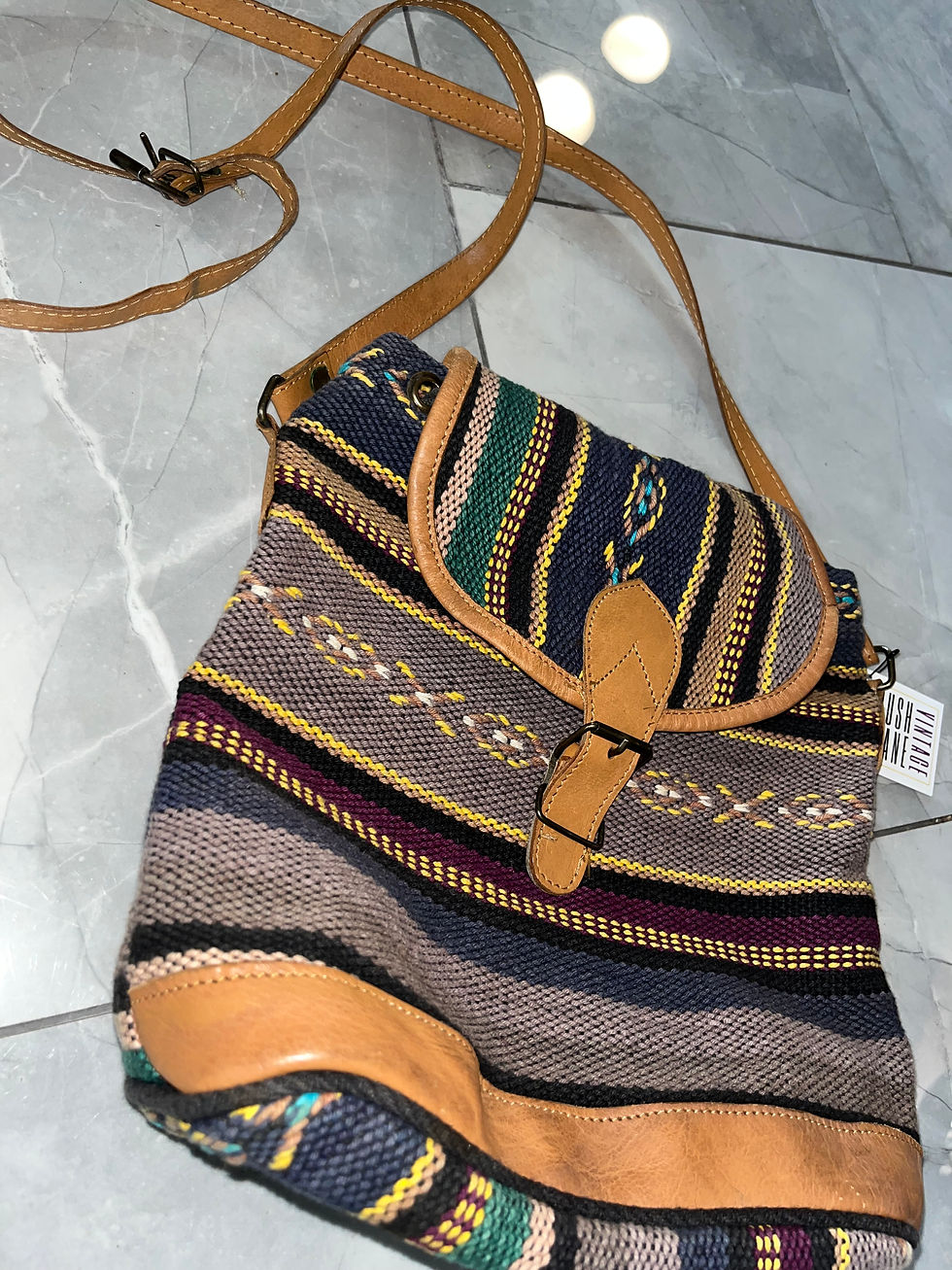 Mini sac tissé bohème vintage