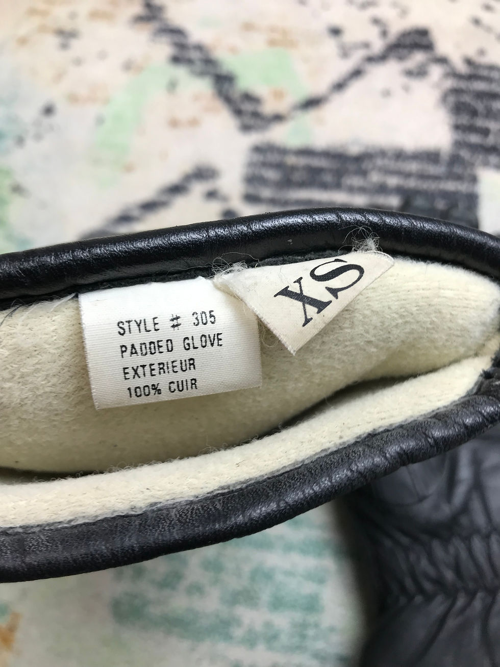 Miniature : Gants de ski vintage en cuir véritable « Magnum »