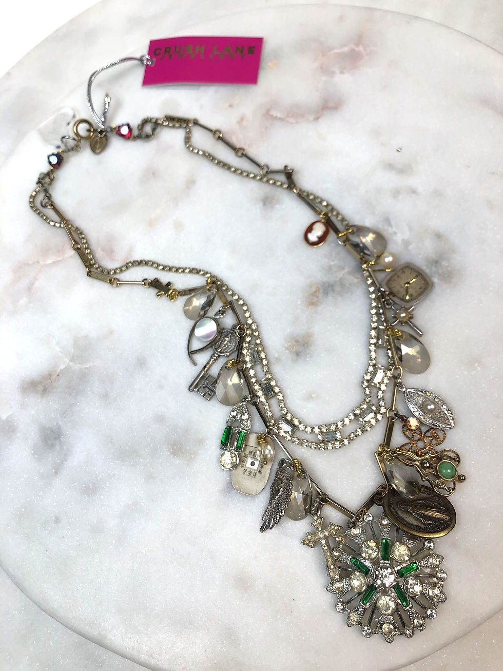 Miniature : Collier en grappe d'émeraude Victoria OOAK