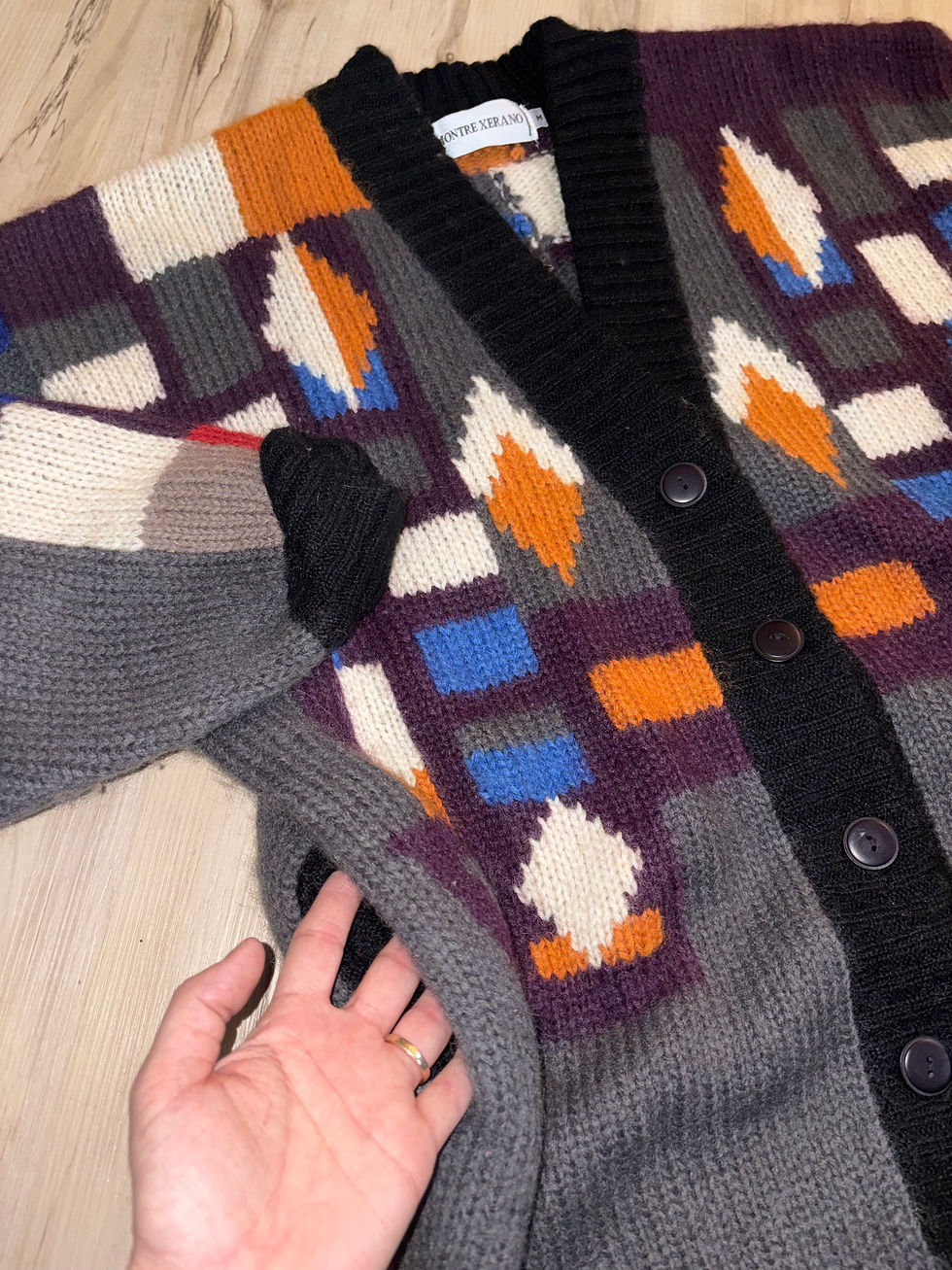 Thumbnail: Vintage Montre Xerano Geometric Multicoloured Cardigan M