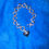 Thumbnail: Silver Chunky Fancy Link Bracelet with Puffy Heart Charm
