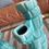 Thumbnail: Vintage Pair of Turquoise Glazed Coral Vases