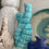 Thumbnail: Vintage Pair of Turquoise Glazed Coral Vases