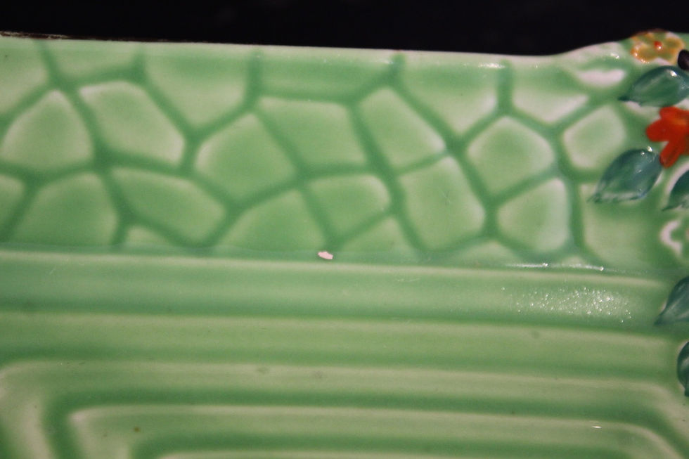 Thumbnail: 'Crown Devon' Green Dish with Floral Detail