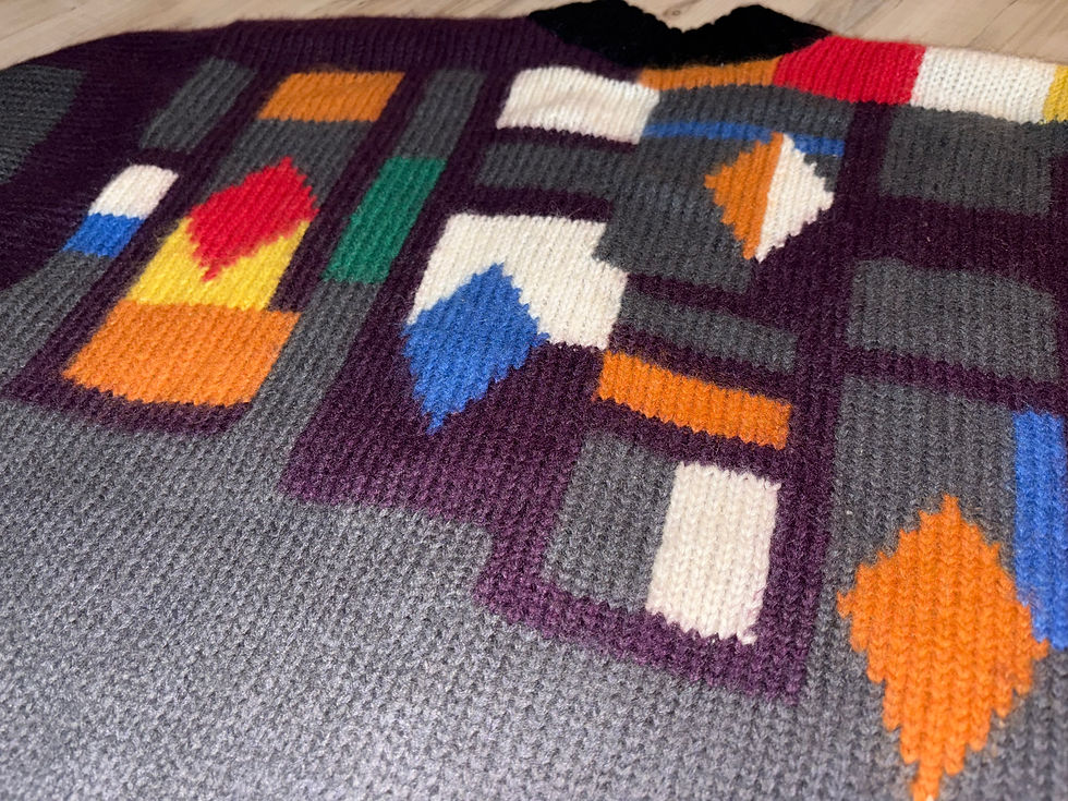 Miniature : Vintage Montre Xerano Geometric Multicoloured Cardigan M