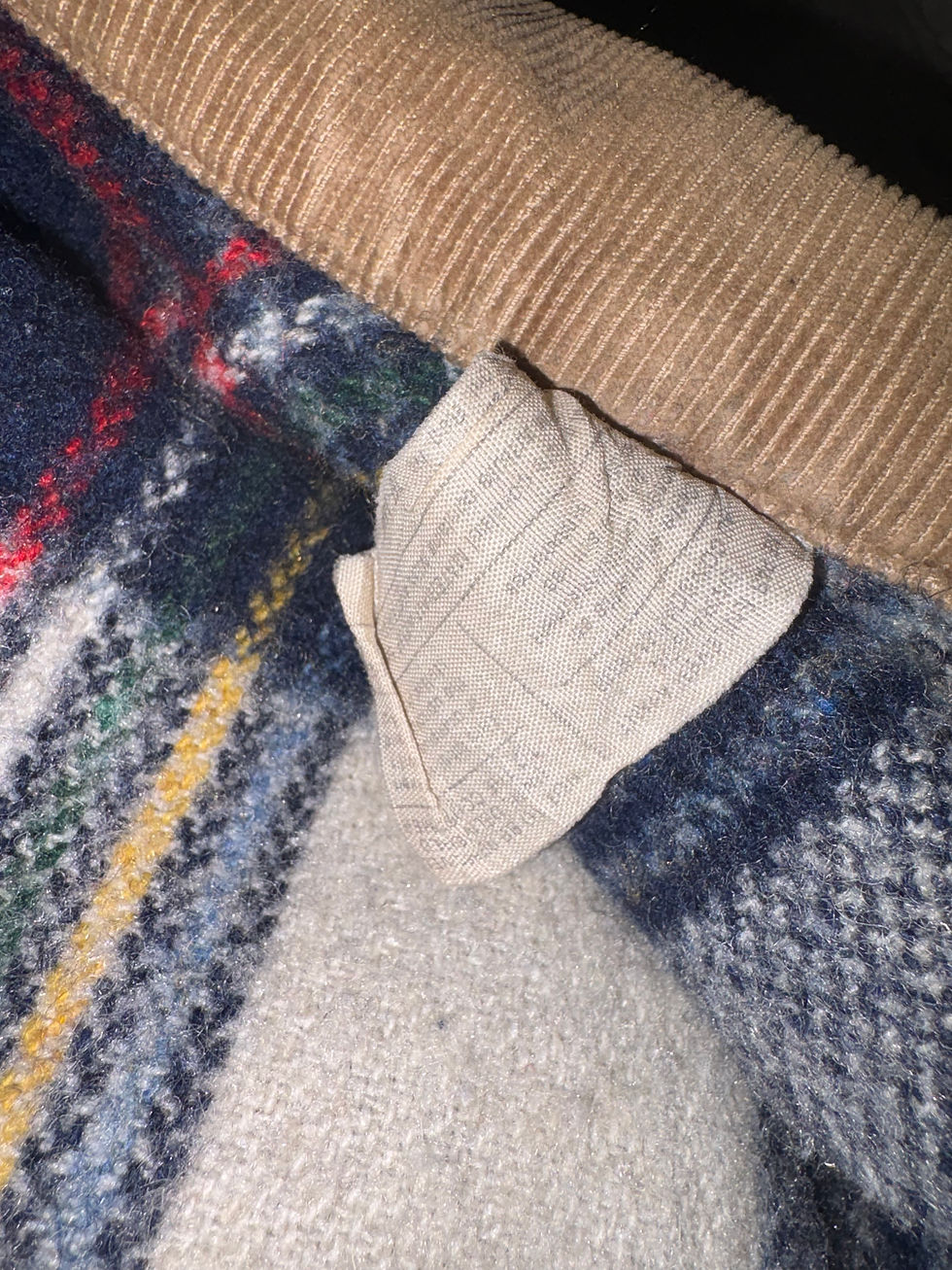 Thumbnail: Vintage 90s Flannel Lined Corduroy Collar Jean Jacket