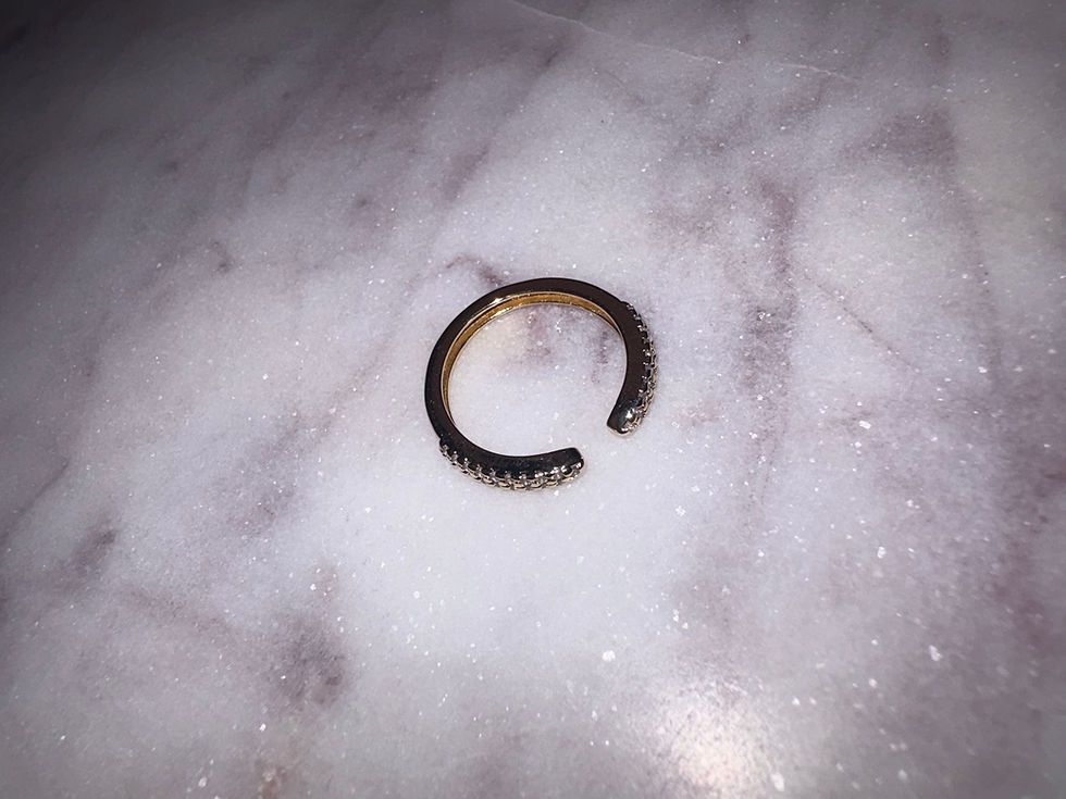 Miniature : 18k Gold Filled Sparkly Open Front Ring
