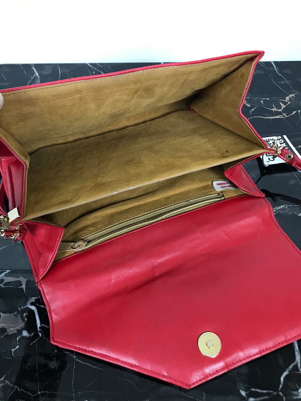 Miniature : Sac à main rétro rouge paprika