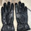 Thumbnail: Vintage Black Genuine Leather Winter Gloves with Diamond Checker Detail Small