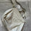 Miniature : Sac à main vintage en cuir véritable ivoire avec détails à chevrons