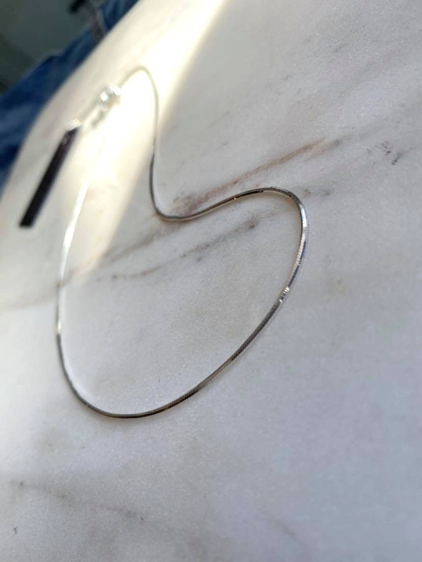 Thumbnail: Silver Sleek 8-Sided Snake Chain