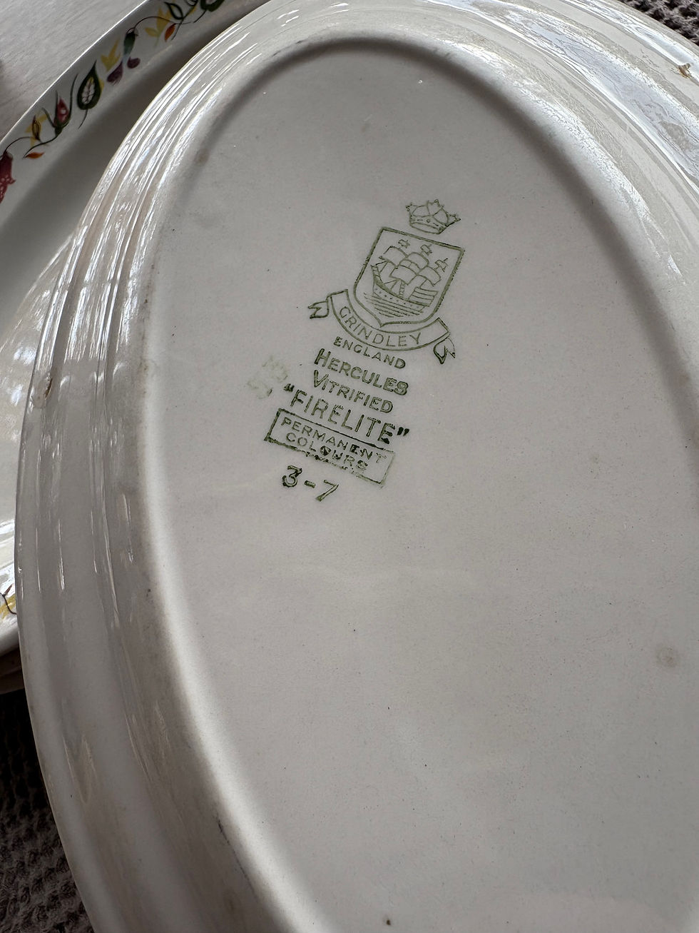 Miniature : Vintage 50's Grindley Garden Motif Plate Set of 4