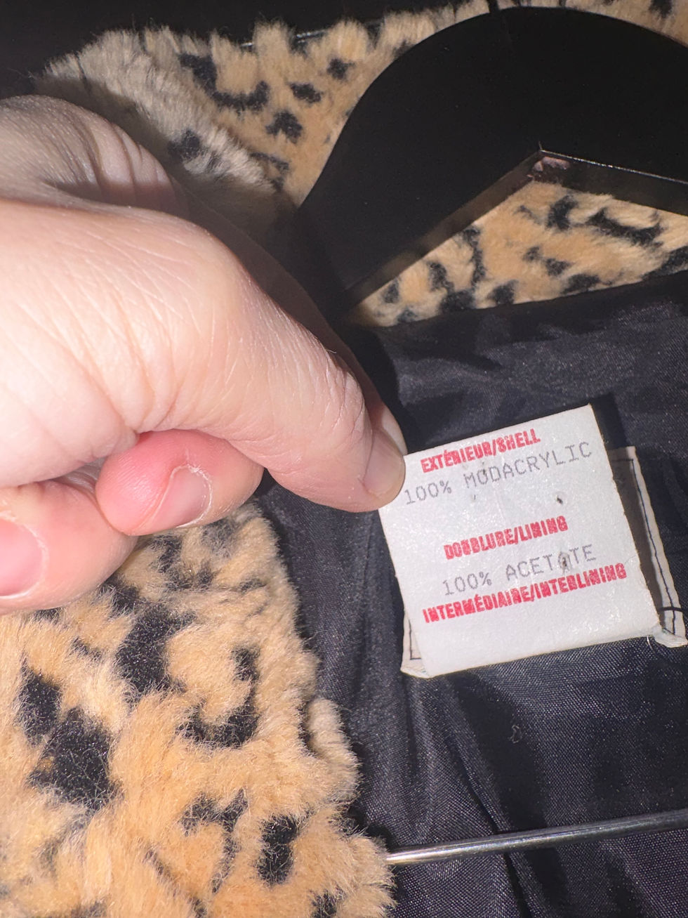 Thumbnail: Vintage Gusti Faux Leopard Fur Jacket
