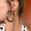 Thumbnail: Vintage Textured Brass 'V' Hoops