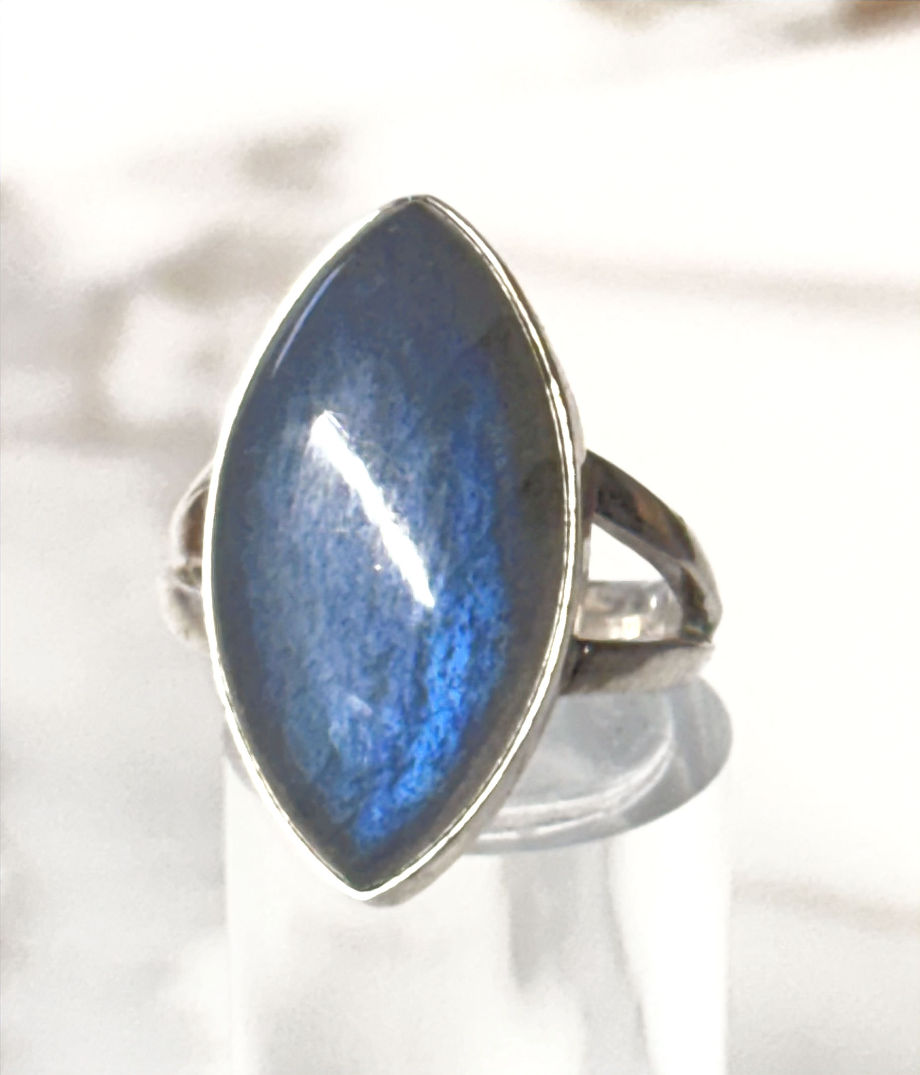 Labradorite, 925 Sterling Silver Ring Sz 7.75