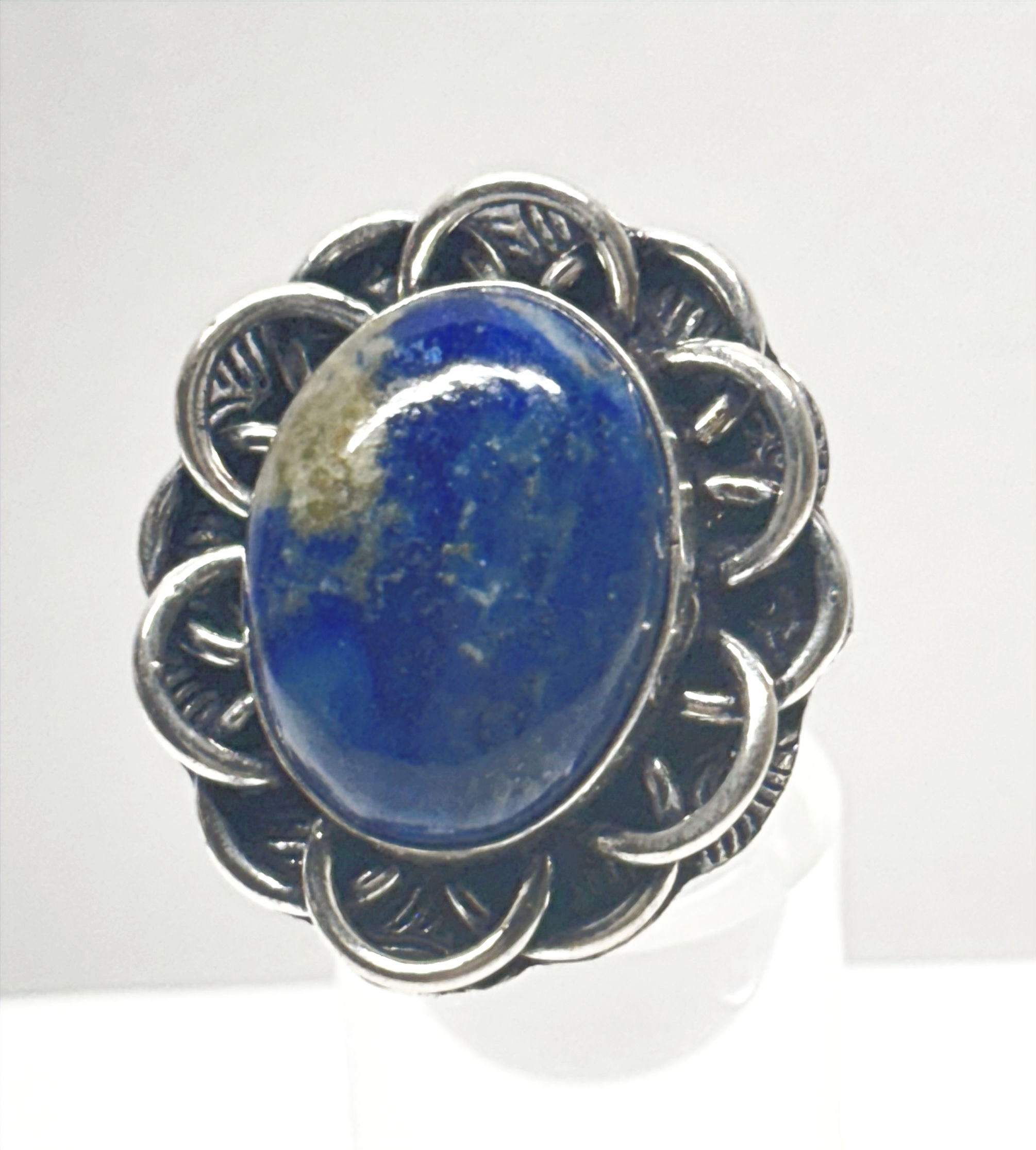Large Lapis Lazuli, 925 Sterling Silver Ring Sz 9