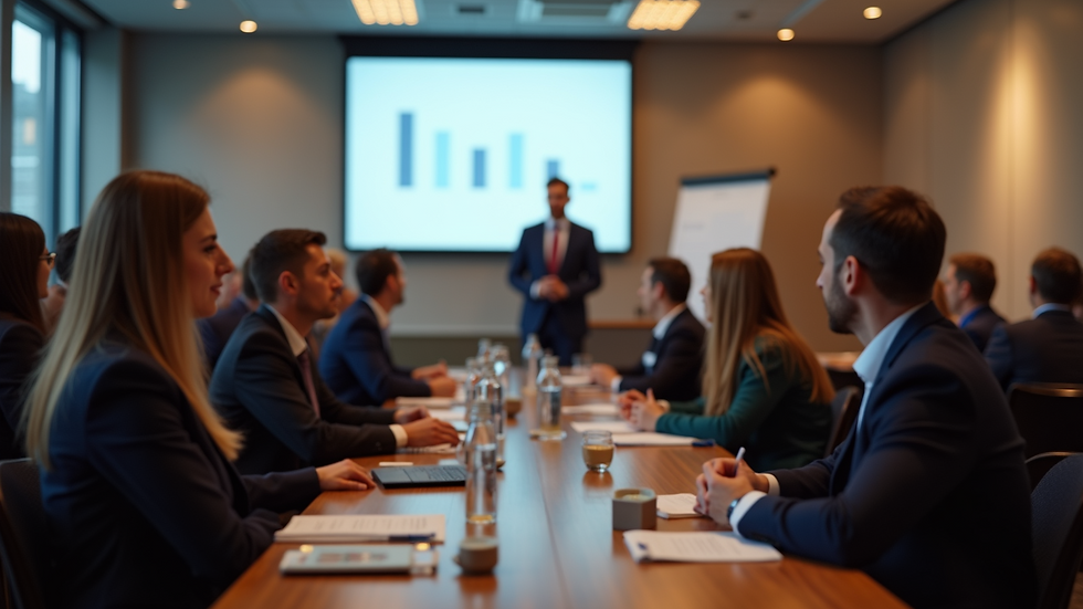 Eye-level view of a professional workshop event focused on real estate education