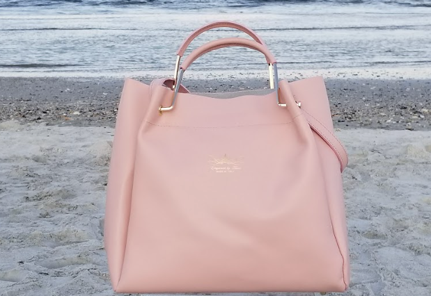 Thumbnail: The Diana Luxurious Shoulder Bag With Matching Wallet - Pastel Pink