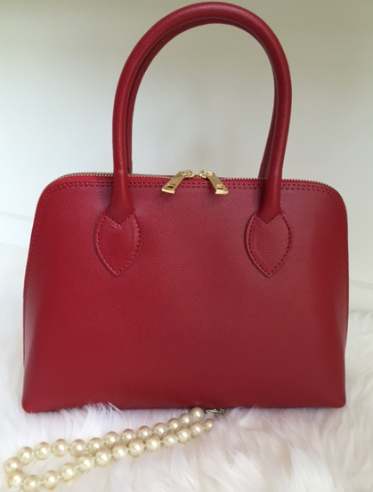 The Saffiano leather- Red