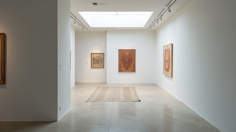 High angle view of an abstract art installation