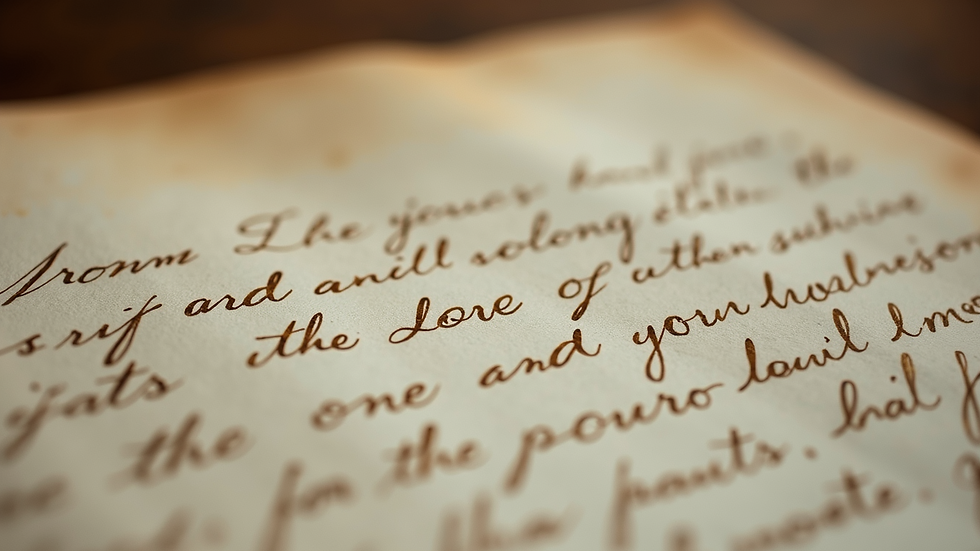 Close-up view of a handwritten letter by Abigail Adams