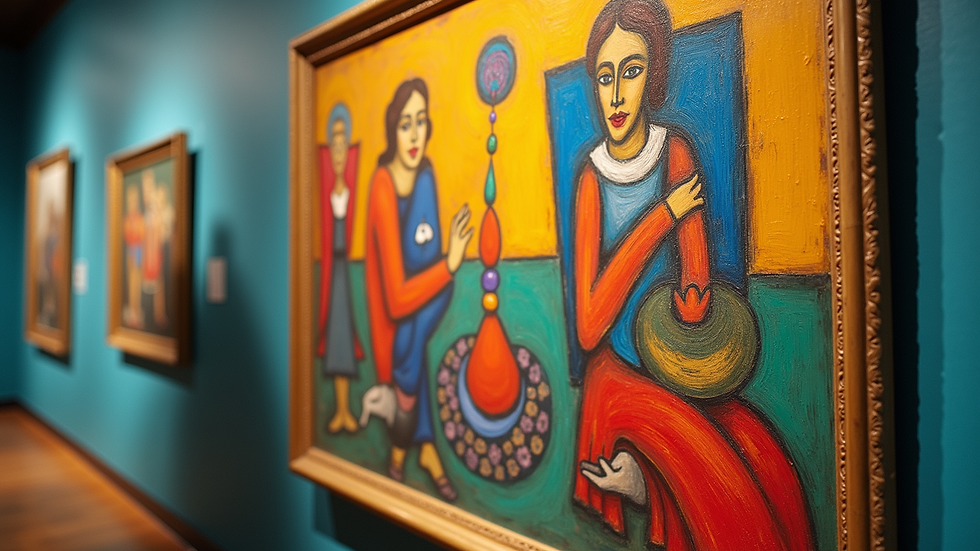 Eye-level view of a vibrant early painting by Pablo Picasso