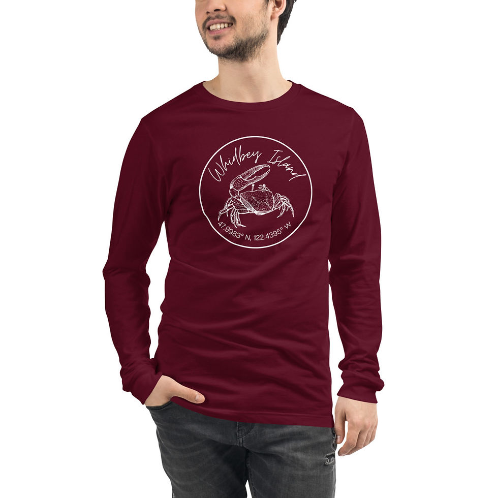 Thumbnail: Whidbey Crab Unisex Long Sleeve Tee