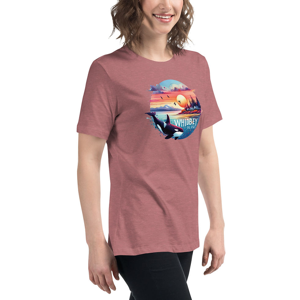 Thumbnail: Whidbey Island Orca Women's T-Shirt: Ultimate Comfort Meets Northwest Beauty