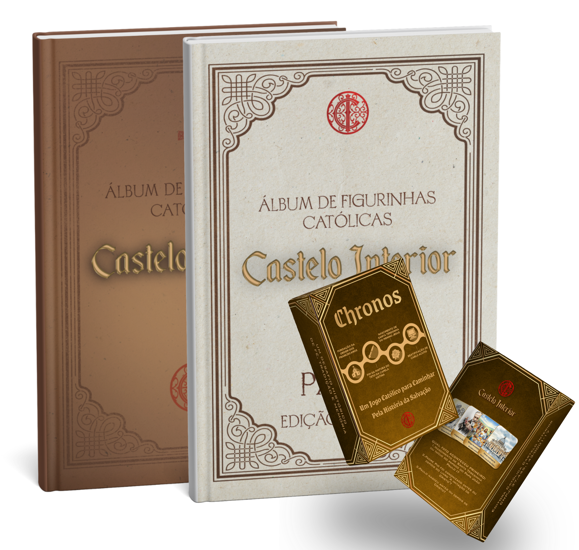 Álbum dos Papas completo + Álbum dos Santos completo + Chronos