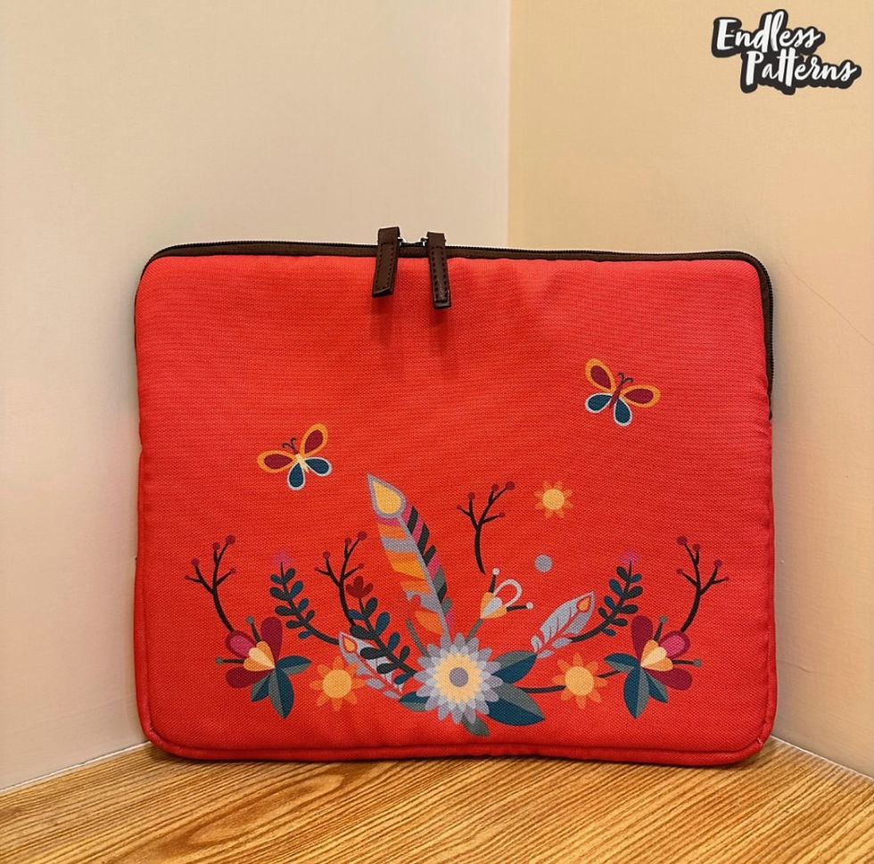 Minimalist 14 inch laptop sleeve holding a laptop, close-up