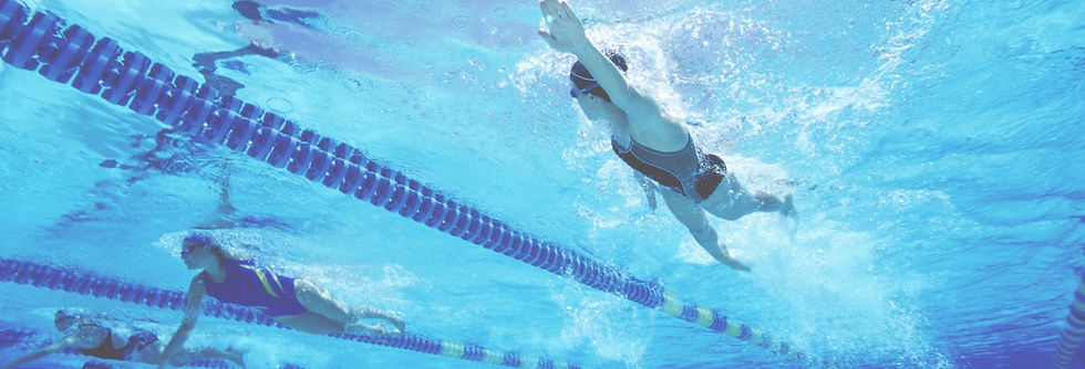 young girls swimming
