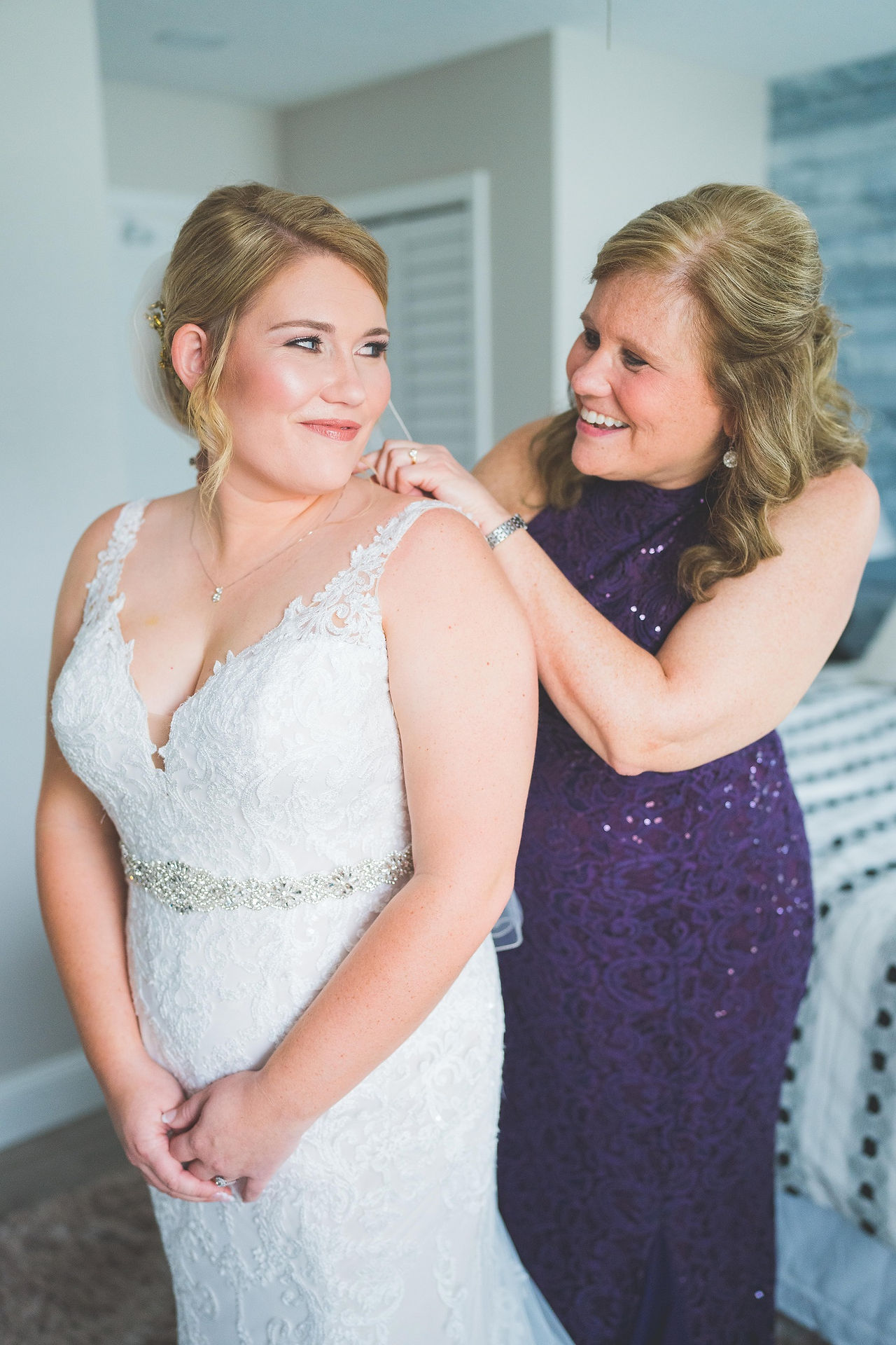 Bride finishing touches