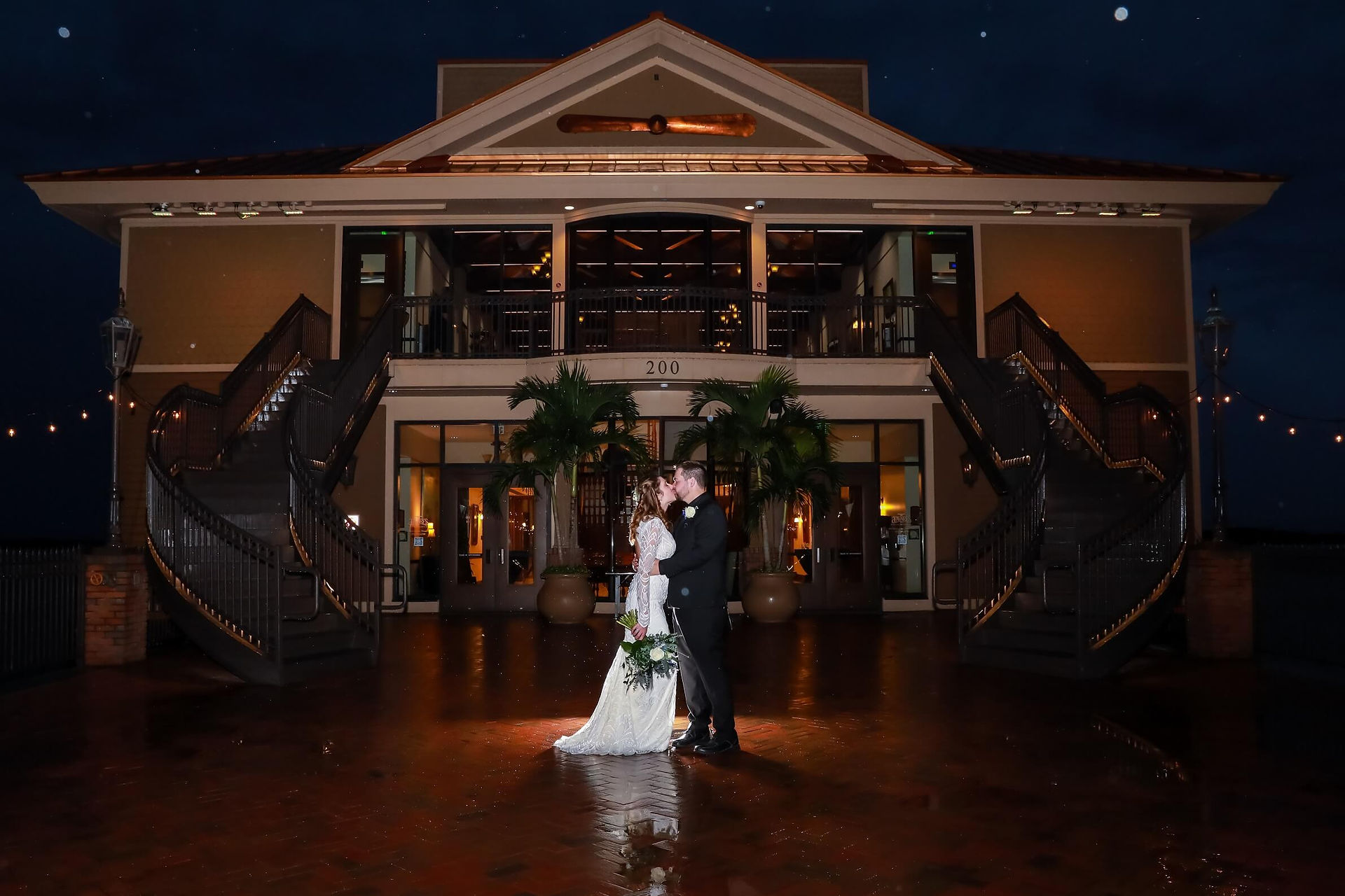 Bride and Groom portrait outside the venue